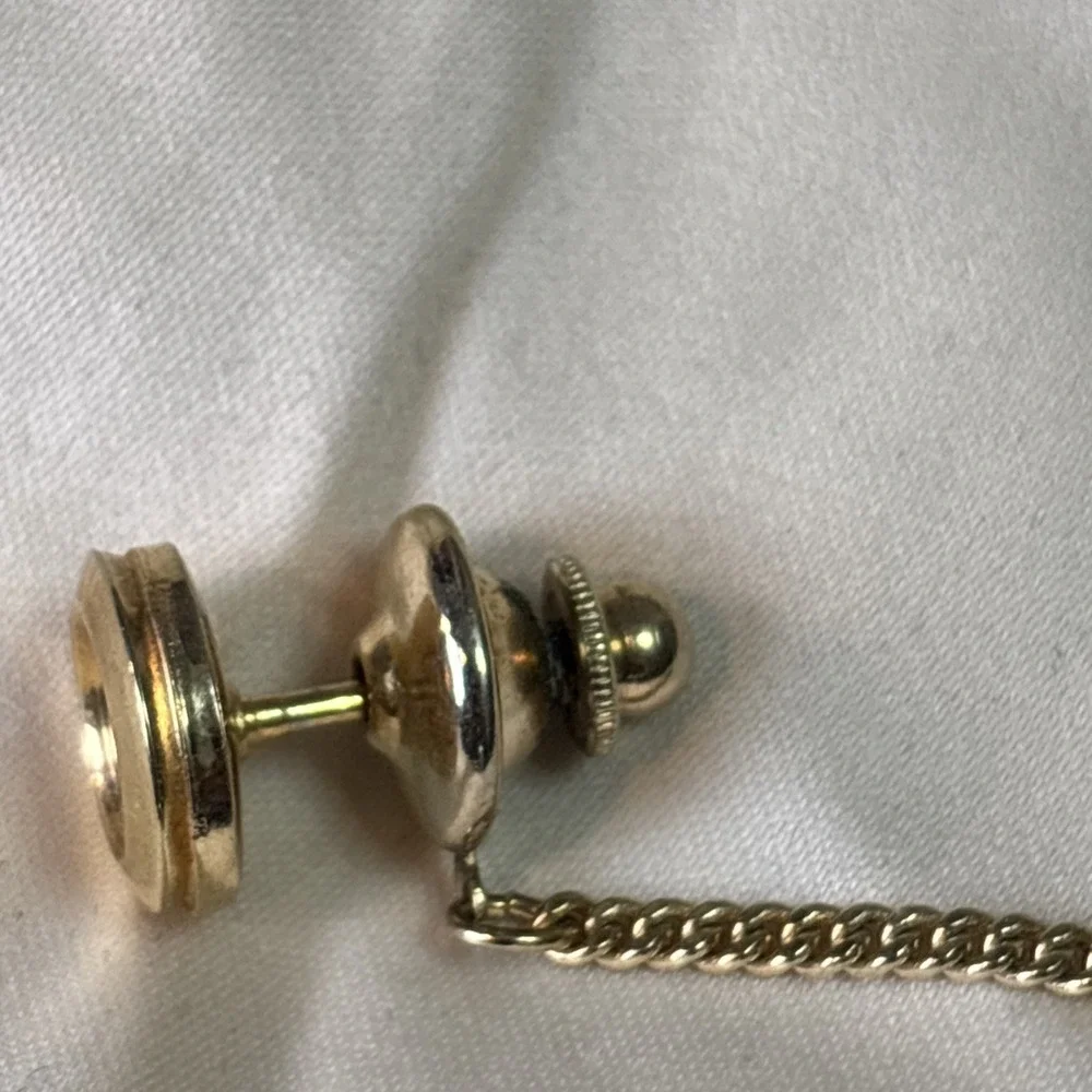 Vintage Hickok USA Tie Clip w/‎ Tie Tack PARTS Repair 2-Piece Lot